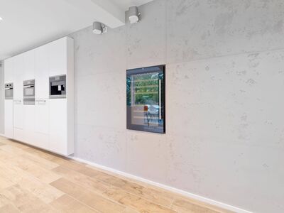 Fugenlose Wand in der Ausstellung